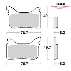 ΤΑΚΑΚΙ BRAKE PADS TBR931 PR-1 APRILIA  SXV 450 05 FRONT - L