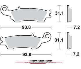 ΤΑΚΑΚΙ BRAKE PADS TBR929 PR-1 YAMAHA  YZ 125 08 FRONT - L