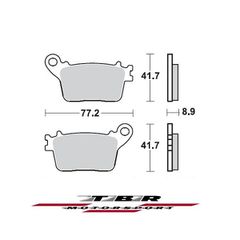 ΤΑΚΑΚΙ BRAKE PADS TBR925 PR-1 HONDA  CB F HORNET 600 07 REAR - R
