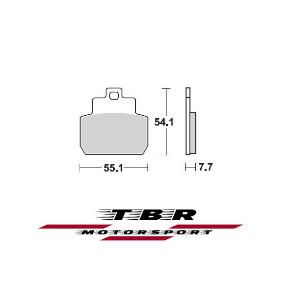 ΤΑΚΑΚΙ BRAKE PADS TBR909 PR-1 GILERA  FUOCO 500 07 REAR - L