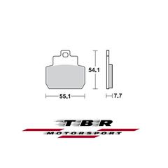 ΤΑΚΑΚΙ BRAKE PADS TBR909 PR-1 GILERA  FUOCO 500 07 REAR - L