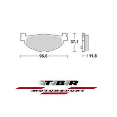 ΤΑΚΑΚΙ BRAKE PADS TBR904 PR-1 MBK  SKYLINER 400 04 REAR - R