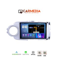 MEGASOUND - CARMEDIA CM8095-13 PLUS TABLET 9.5'' OEM TOYOTA YARIS 2011-2020 SILVER