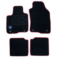 Πατάκια δαπέδου μοκέτας Premium μαύρα για Lancia Ypsilon (III) (με σήμα) 4τμχ.
