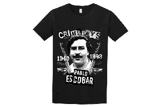 Κοντομάνικο Escobar Crime Pays ΜΑΥΡΟ