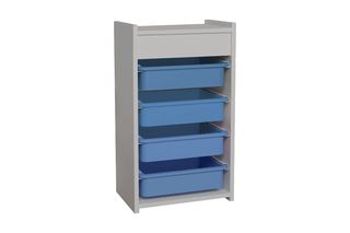 Συρταριέρα με καλάθια "TOYLI" σε λευκό/μπλε χρώμα 45x30x78