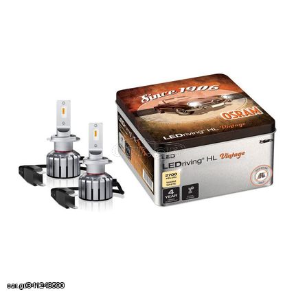 Λάμπες Led H7/H18 Osram 12Volt 18Watt LEDriving HL Vintage 2700k Κίτρινο Χρώμα 64210DWVNT-2MB 2 Τεμάχια