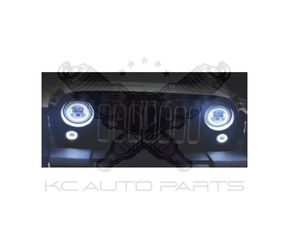 Σετ Φαναριών Εμπρός για Jeep Wrangler '07-'18, Angel Eyes, Led