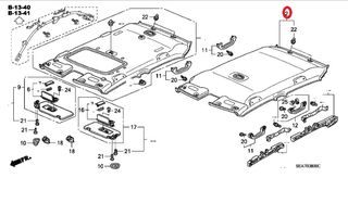 ΤΑΠΕΤΣΑΡΙΑ ΟΥΡΑΝΟΥ HONDA ACCORD '04- '08 (83200SEAN82ZB) LINING ASSY. ROOF (NORMAL ROOF) *YR239L* ivory color