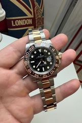 Rolex gmt master 2 root beer 126711CHNR 904L steel 18K everose gold 6mils gold plated superclone correct hand stack movement 2024 edition 