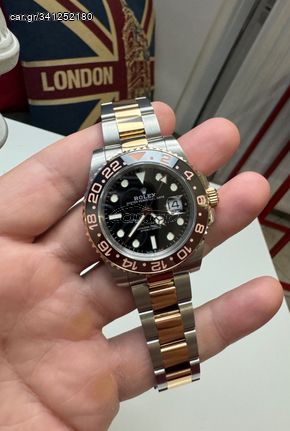 Rolex gmt master 2 root beer 126711CHNR 904L steel 18K everose gold 6mils gold plated superclone correct hand stack movement 2024 edition 