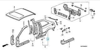 ΦΤΕΡΟ ΠΙΣΩ ΔΕΞΙΟ HONDA CIVIC 3DR '96-'00 (04636S03E02ZZ - 04636S03406ZZ)