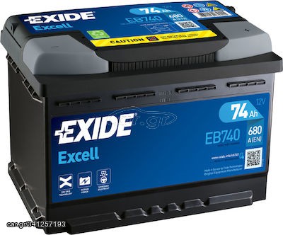 EXIDE 74AH!!!!!  ΑΦΟΙ ΜΠΑΔΑ www.badas.gr
