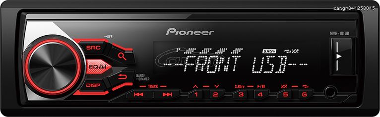 Pioneer MVH-181UB Ηχοσύστημα Αυτοκινήτου Universal 1DIN (USB/AUX) με Αποσπώμενη Πρόσοψη eautoshop gr
