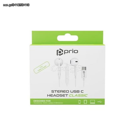 Ακουστικά Type-C iPhone 15 Pro Max HeadSet Prio Classic PWE-1301