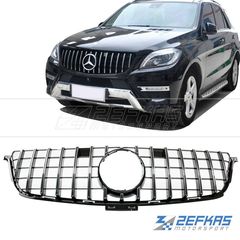 Μάσκα Εμπρός MERCEDES ML-Class W166 (2011-2015) look GT Panamericana Χρώμιο/Μαύρο