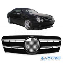 Μάσκα Εμπρός MERCEDES CLK W208 (1997-2003) Χρώμιο/Μαύρο