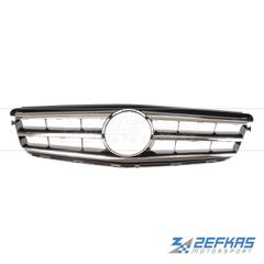 Μάσκα Εμπρός MERCEDES C-Class W204 (2007-2015) SPORT Χρώμιο/Μαύρο