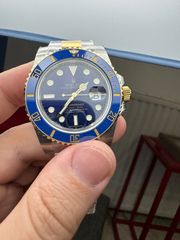 Rolex submariner two tone blue dial 116613LB 904L steel with 18K yellow gold plated 6 mils with VR3135 movement superclone edition 2024