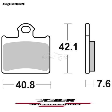 ΜΕΤΑΛΛΙΚΑ ΤΑΚΑΚΙΑ SINTER METAL PADS TBR949