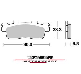 ΤΑΚΑΚΙ BRAKE PADS TBR945 PR-1 KAWASAKI  J125 ABS 125 16 	RAR- R