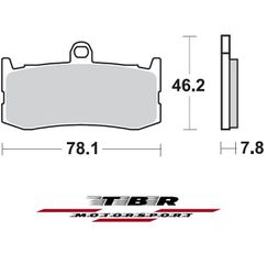 ΤΑΚΑΚΙ BRAKE PADS TBR941 PR-1 TRIUMPH DAYTONA 675 09 FRONT- L / R