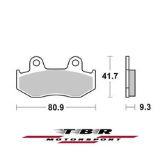 ΤΑΚΑΚΙ BRAKE PADS TBR940 PR-1 HONDA NHX (Rear Drum Model) 110 08 FRONT - L