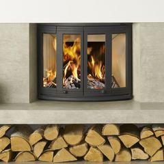 Ενεργειακό τζάκι Nordpeis NI-22 BIFOLD με θερμική ισχύς 3-10KW και κάλυψη έως 150 τ.μ.-thumb-1