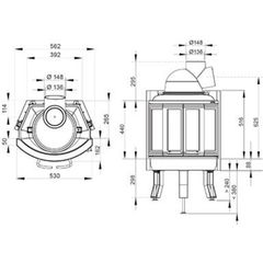 Ενεργειακό τζάκι Nordpeis NI-22 BIFOLD με θερμική ισχύς 3-10KW και κάλυψη έως 150 τ.μ.-thumb-4
