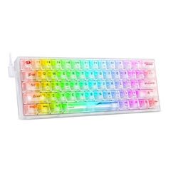 Redragon Fizz Gaming Λευκό Μηχανικό Πληκτρολόγιο 60% με Custom διακόπτες και RGB φωτισμό (Αγγλικό US)