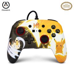 PowerA Enhanced Wired Controller - Nintendo Switch - Pikachu vs. Meowth / Nintendo Switch