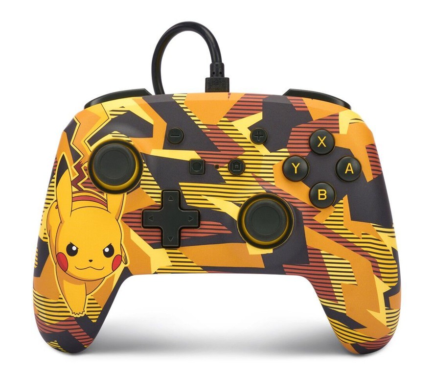 PowerA Enhanced Wired Controller - Nintendo Switch - Camo Storm Pikachu / Nintendo Switch