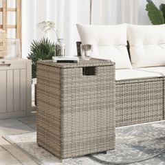 Κάλυμμα-Τραπέζι Φιάλης Προπανίου Γκρι 40x40x60 εκ. Συνθ. Ρατάν 366296