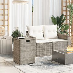 Κάλυμμα-Τραπέζι Φιάλης Προπανίου Γκρι 40x40x60 εκ. Συνθ. Ρατάν 366296-thumb-2