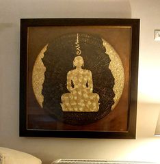 Πίνακας Ταϊλάνδης με φύλλα χρυσό 
