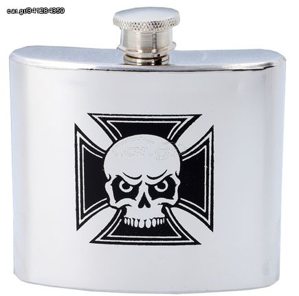 Hip Flask Φλασκί Ποτού Chrome Skull (F3059) - 150ml