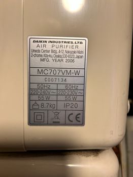 Daikin Mc707 vm-s Καθαριστής αέρα σε καλή κατάσταση.