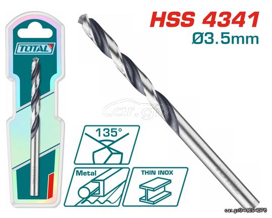 TOTAL ΕΠΑΓΓ. ΤΡΥΠΑΝΙ HSS DIN4341 3.5mm 1τεμ (TAC1200354)