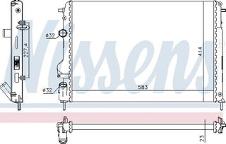 Nissens Ψυγείο, Ψύξη Κινητήρα - 63766