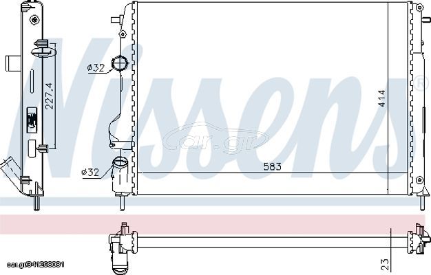 Nissens Ψυγείο, Ψύξη Κινητήρα - 63766