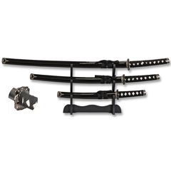 Σπαθιά Tole10 Set Black Katanas Total Size: 46/71/95 cm 32599