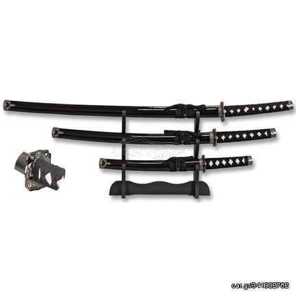 Σπαθιά Tole10 Set Black Katanas Total Size: 46/71/95 cm 32599