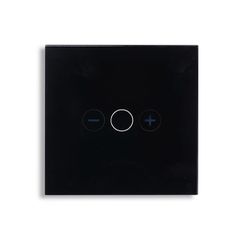 Smart Wi-Fi Γυάλινο πάνελ διακόπτη dimmer (ροοστάτης) αφής σε μαύρο χρώμα για έλεγχο φωτισμού μέσω smartphone 85x85x10mm wifi & zigbee