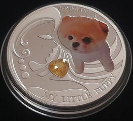 Fiji 2$ My Best Friend MY LITTLE PUPPY Crystal Color Silver PROOF Coin 2013