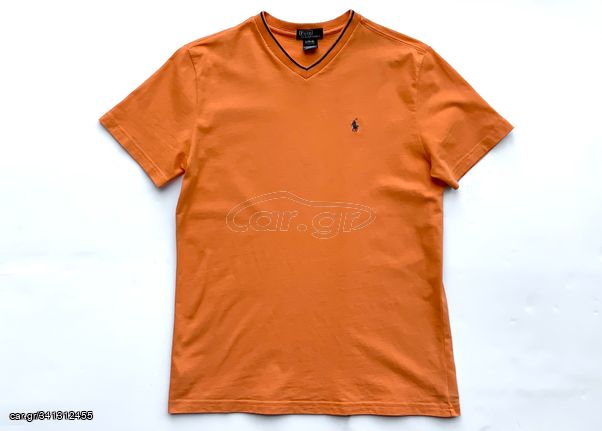 POLO by RALPH LAUREN Παιδικό Κοντομάνικο T-Shirt Πορτοκαλί, Λαιμόκοψη Με V - Size L (14-16 Years)