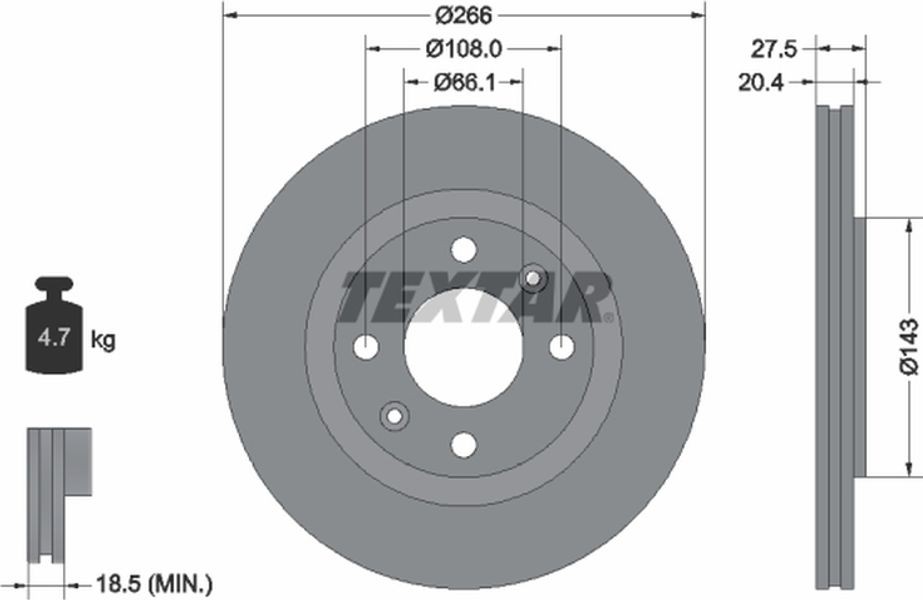 Textar Δισκόπλακα - 92048103