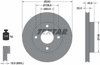 Textar Δισκόπλακα - 92051003
