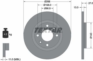 Textar Δισκόπλακα - 92089103
