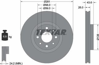 Textar Δισκόπλακα - 92107703