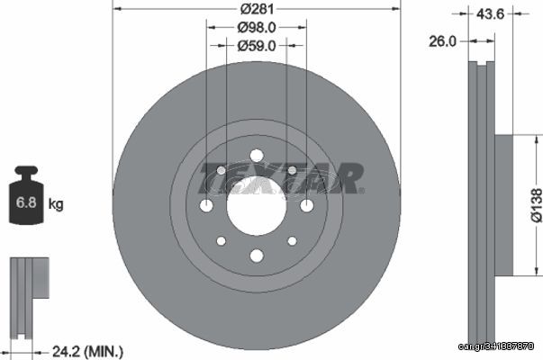 Textar Δισκόπλακα - 92107703